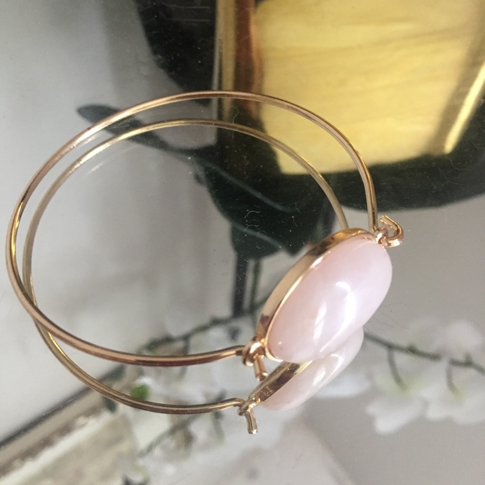 Pink and gold bangle
